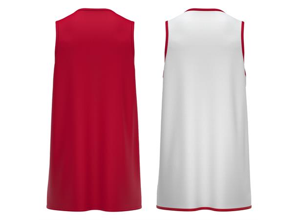 X500 Basket Shirt RED/WHT 3XL Vendbar teknisk basketdrakt - Unisex 